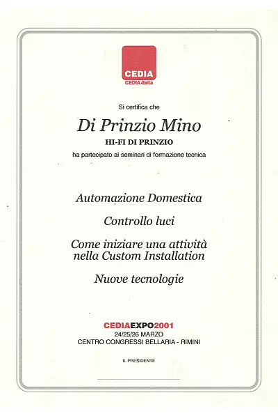 ATTESTATO CEDIA 2