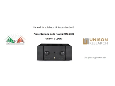 Presentazione novit&agrave; 2016-2017 Unison-Opera