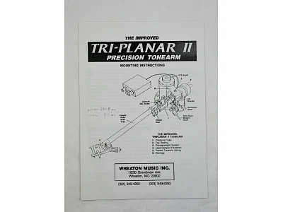 TRI-PLANAR II PRECISION TONEARM TRI-PLANAR II PRECISION TONEARM