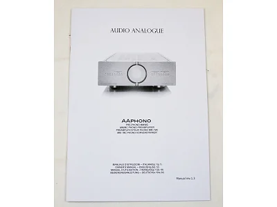 AUDIO ANALOGUE AA PHONO AUDIO ANALOGUE AA PHONO